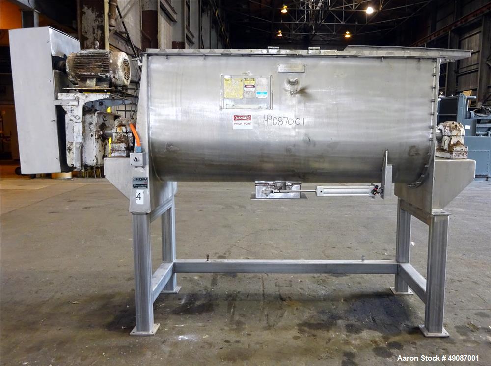 Used J.H. Day Double Spiral Ribbon Blender, Approximately 36 Cubic Feet Working