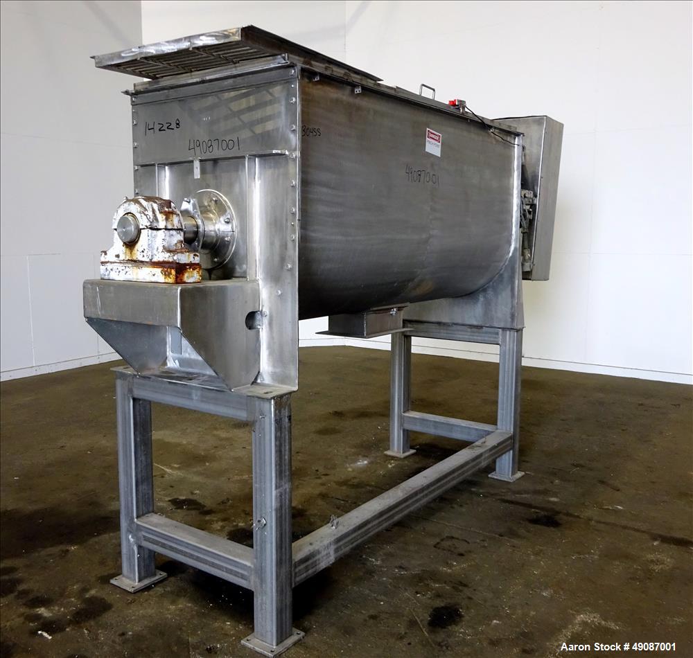 Used J.H. Day Double Spiral Ribbon Blender, Approximately 36 Cubic Feet Working