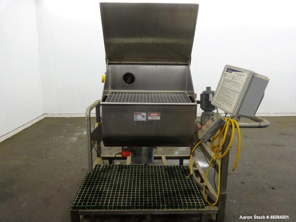 Used Jacmor Engineering Double Spiral Ribbon Batch Mixer, Model BLN 8A, Stainle