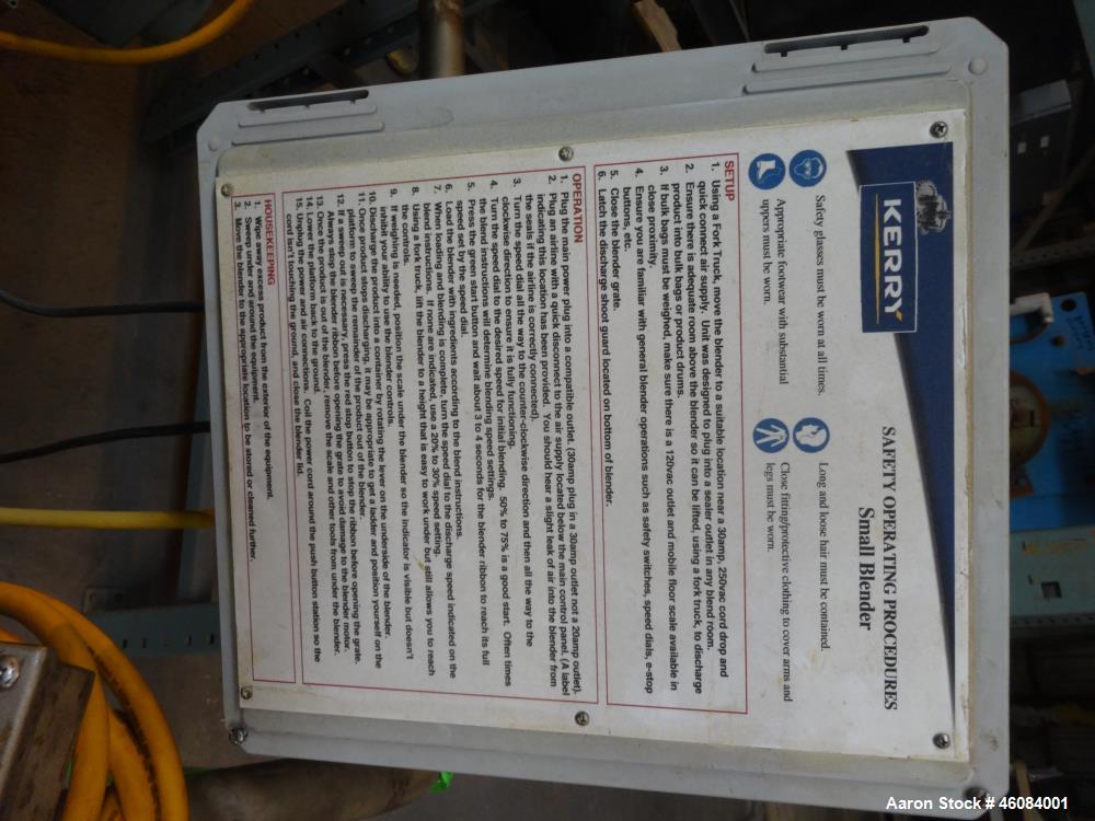 Used Jacmor Engineering Double Spiral Ribbon Batch Mixer, Model BLN 8A, Stainle