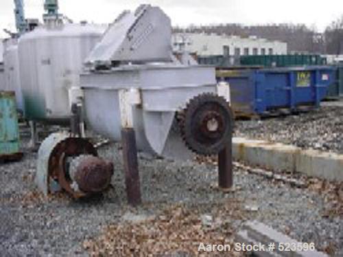 USED: Sanitary stainless Jones Superior double ribbon blender,approximately 65 cubic foot working capacity, stainless steelconstruction. Trough measures 36" wide x 40" deep x 90" long.Inner ribbon 2-...