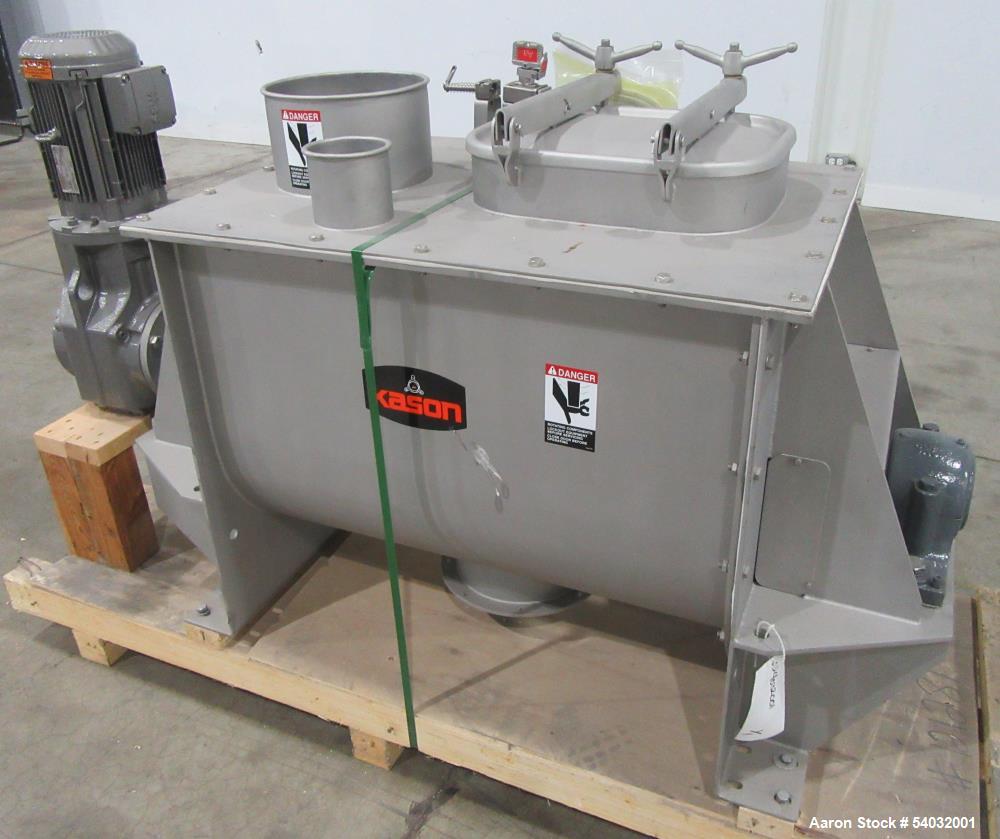 Used Kason Double Spiral Ribbon Blender – 18 Cu Ft Stainless Steel Mixer