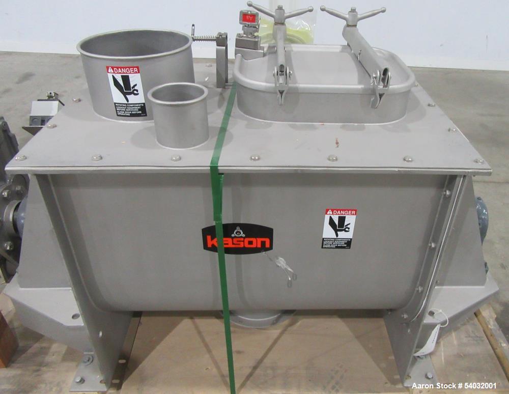 Used Kason Double Spiral Ribbon Blender – 18 Cu Ft Stainless Steel Mixer