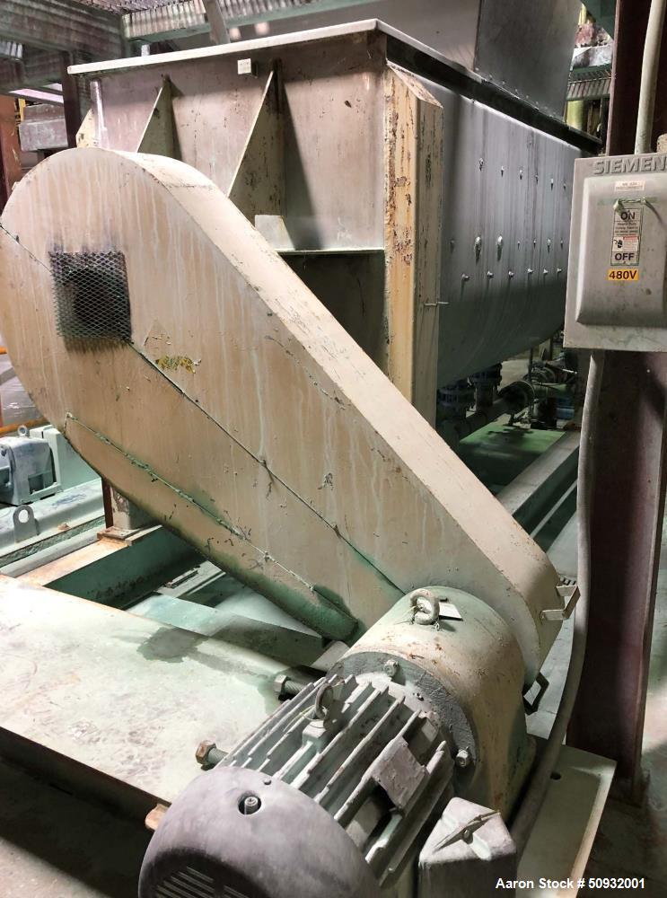 Used Ribbon Blender, 140 Cubic Foot Working Capacity. Stainless steel. Jacketed