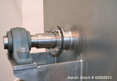 Used Lee Industries Double Spiral Ribbon Blender, 27.8 Cubic Feet (1200 Pound) Working Capacity, Model 1200TDR, 316 Stainless Steel. #4 Finish Non-jacketed trough 30 wide x 60 long x 32 deep. Open to...