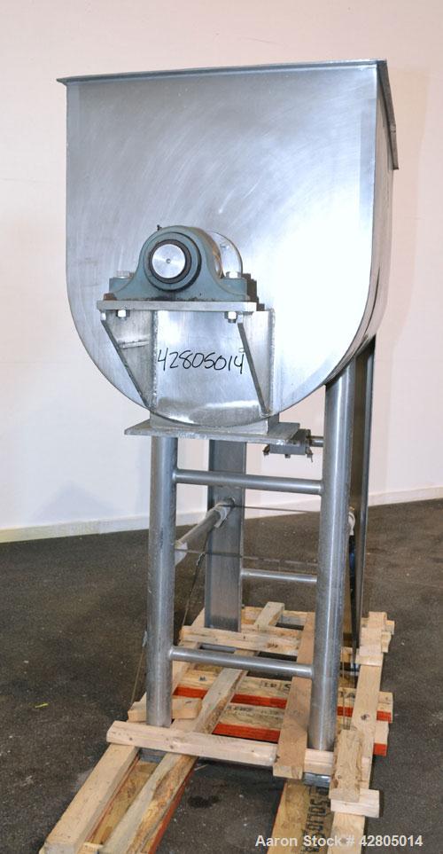 Used Lee Industries Double Spiral Ribbon Blender, 27.8 Cubic Feet (1200 Pound) Working Capacity, Model 1200TDR, 316 Stainless Steel. #4 Finish Non-jacketed trough 30’’ wide x 60’’ long x 32’’ deep. O...