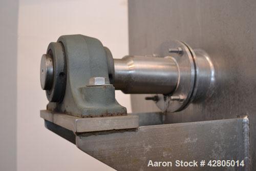 Used Lee Industries Double Spiral Ribbon Blender, 27.8 Cubic Feet (1200 Pound) Working Capacity, Model 1200TDR, 316 Stainless Steel. #4 Finish Non-jacketed trough 30’’ wide x 60’’ long x 32’’ deep. O...