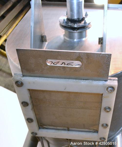 Used Lee Industries Double Spiral Ribbon Blender, 33.3 Cubic Feet Working Capacity, Model 200TDR, 316 Stainless Steel. #4 Finish Non-jacketed trough 30’’ wide x 72’’ long x 32’’ deep. Open top, no co...