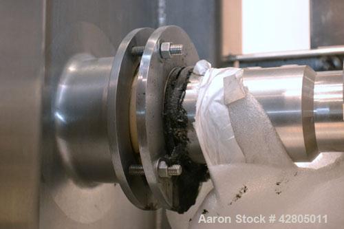 Used Lee Industries Double Spiral Ribbon Blender, 22.2 Cubic Feet (900 Pound) Working Capacity, Model 900TDR, 316 Stainless Steel. #4 Finish Non-jacketed trough 30’’ wide x 48’’ long x 32’’ deep. Ope...