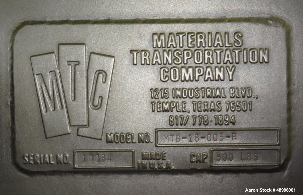 Used Materials Transportation Company (MTC) Mixer, Model MTB-18-005-R.