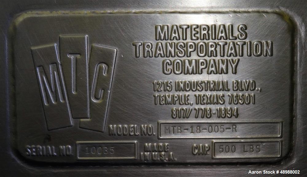 Used Materials Transportation Company (MTC) Mixer, Model MTB-18-005-R.