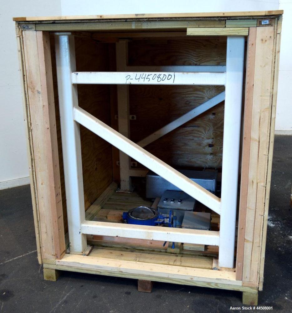 Used Marion Ribbon Blender, Model SRS-3648, 30 Cubic Foot Working Capacity (41 Total), 304 Stainless Steel. Non-jacketed trough 36” wide x 48” long x approximately 45” deep. 3” Diameter shaft. Inner ...