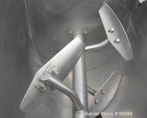 Used:Marion paddle mixer, model 1101, 4 cubic feet, 304 stainless steel.Dimpled jacketed trough 18" wide x 24" long x 21" deep, no rating. 2 3/8" diameter shaft with 4 bollt on paddles, 1 1/8" diamet...