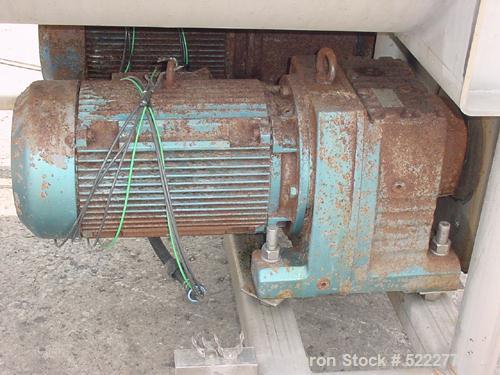 USED: Mepaco model 170 MD twin screw mixer/blender. 5,000 lb or 136 cu ft capacity. Equipped with pneumatically operated end discharge. The mix tub is 64" wide x 94" long x 43" high. The overall dime...