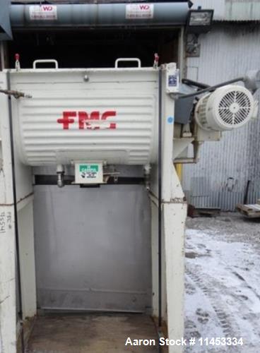 Used- Munson Ribbon Blender, Model HD1. 5 cubic foot, stainless steel construction, 18" wide x 36" long trough. Outboard rol...