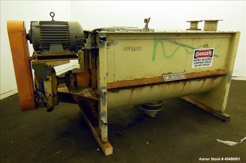 Used Munson Ribbon Blender, Model Sd-03-6-SS, 63 Cubic Feet, stainless steel pa