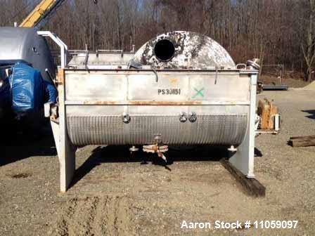 Used- Munson 100 cubic/foot jacketed Ribbon Mixer. 304 stainless steel construction, trough dimension 42" wide x 108" long x...