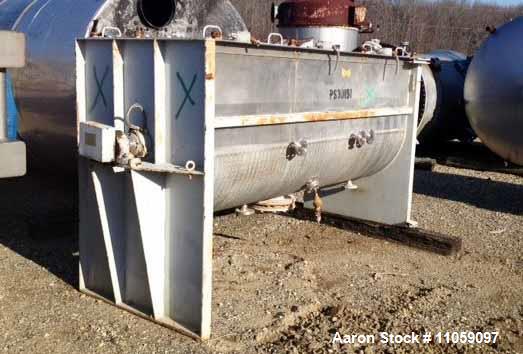 Used- Munson 100 cubic/foot jacketed Ribbon Mixer. 304 stainless steel construction, trough dimension 42" wide x 108" long x...