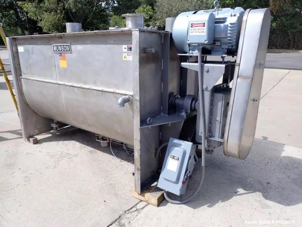 Munson Machinery Jacketed Double Ribbon Blender. Approximately 98 Cubic Foot Cap