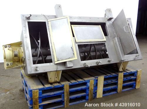 Used Stainless Steel Custom Double Spiral Ribbon Blender, 55 Cubic Feet Working