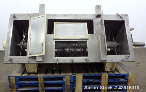 Used Stainless Steel Custom Double Spiral Ribbon Blender, 55 Cubic Feet Working