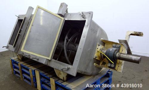 Used Stainless Steel Custom Double Spiral Ribbon Blender, 55 Cubic Feet Working