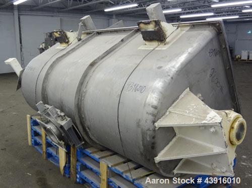 Used Stainless Steel Custom Double Spiral Ribbon Blender, 55 Cubic Feet Working