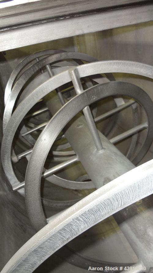 Used Stainless Steel Custom Double Spiral Ribbon Blender, 55 Cubic Feet Working