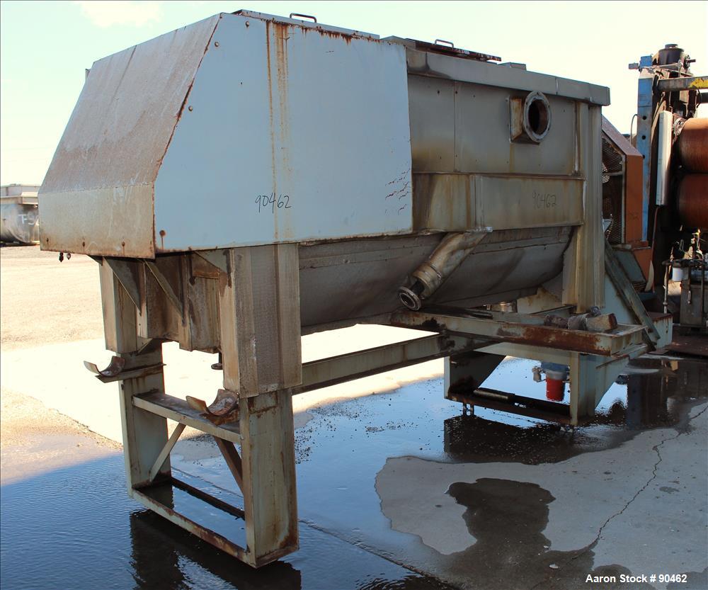 Used: Carbon Steel Double Spiral Ribbon Blender, Approximately 100 Cubic Feet Wo
