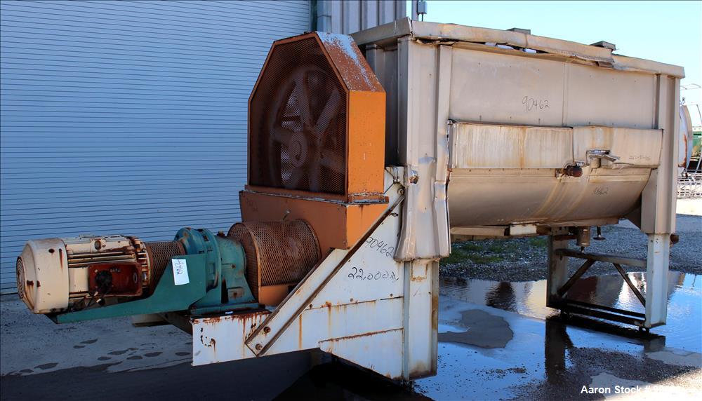 Used: Carbon Steel Double Spiral Ribbon Blender, Approximately 100 Cubic Feet Wo