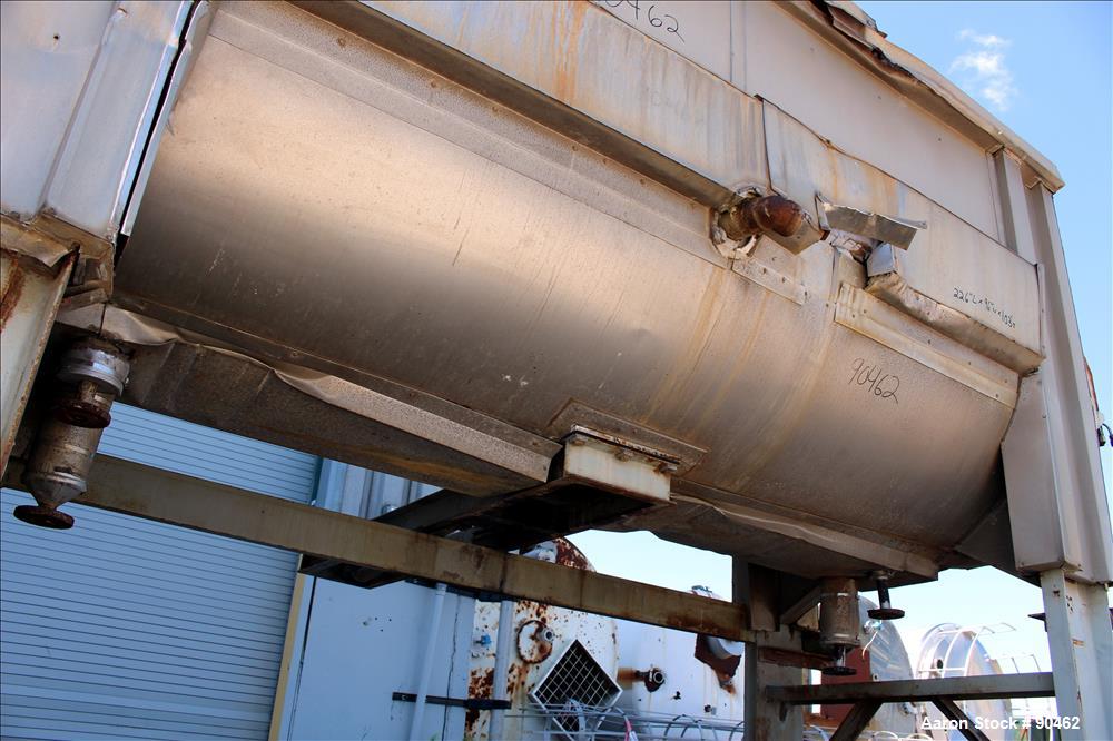 Used: Carbon Steel Double Spiral Ribbon Blender, Approximately 100 Cubic Feet Wo