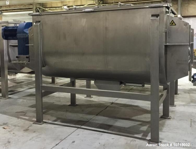 Used New-In-Stock- Paul O. Abbe Model IMB-100 Cubic Foot Ribbon Mixer. 1 Year Warranty. 304 Stainless Steel. All external stiffeners, legs, ribs and supports are constructed of 304 SS. Inside trough ...