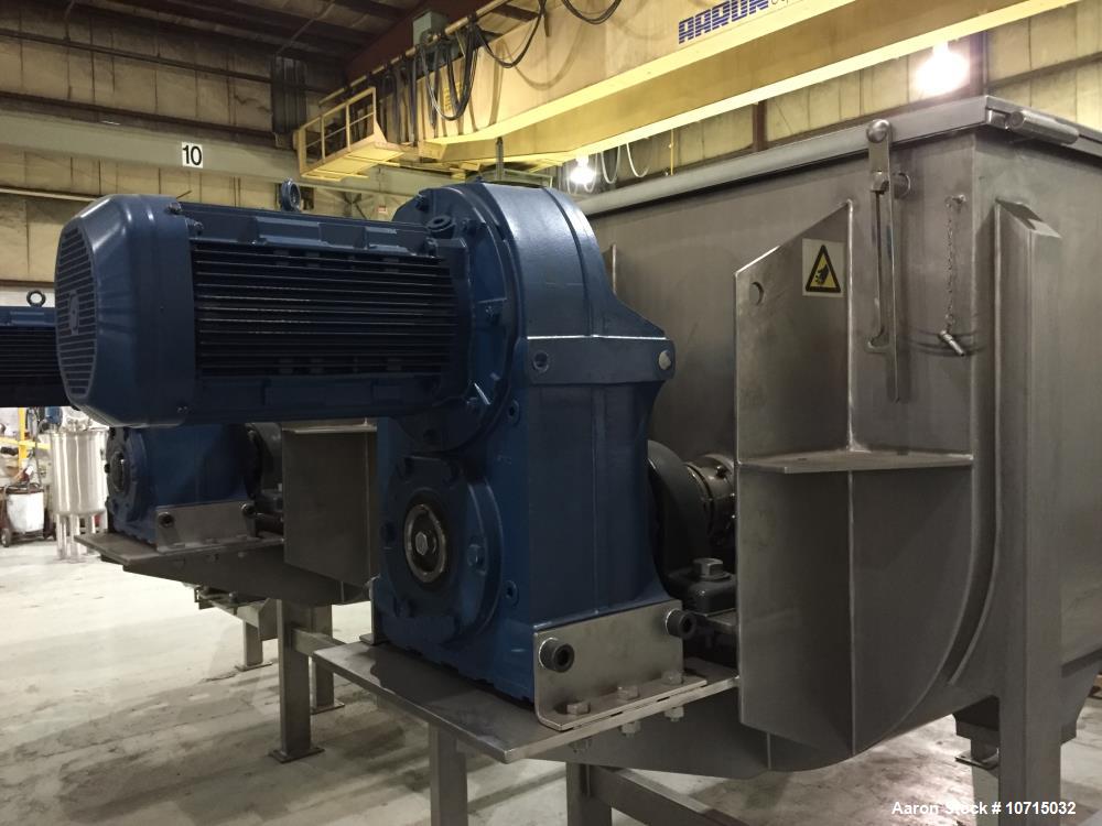 Used New-In-Stock- Paul O. Abbe Model IMB-100 Cubic Foot Ribbon Mixer. 1 Year Warranty. 304 Stainless Steel. All external stiffeners, legs, ribs and supports are constructed of 304 SS. Inside trough ...