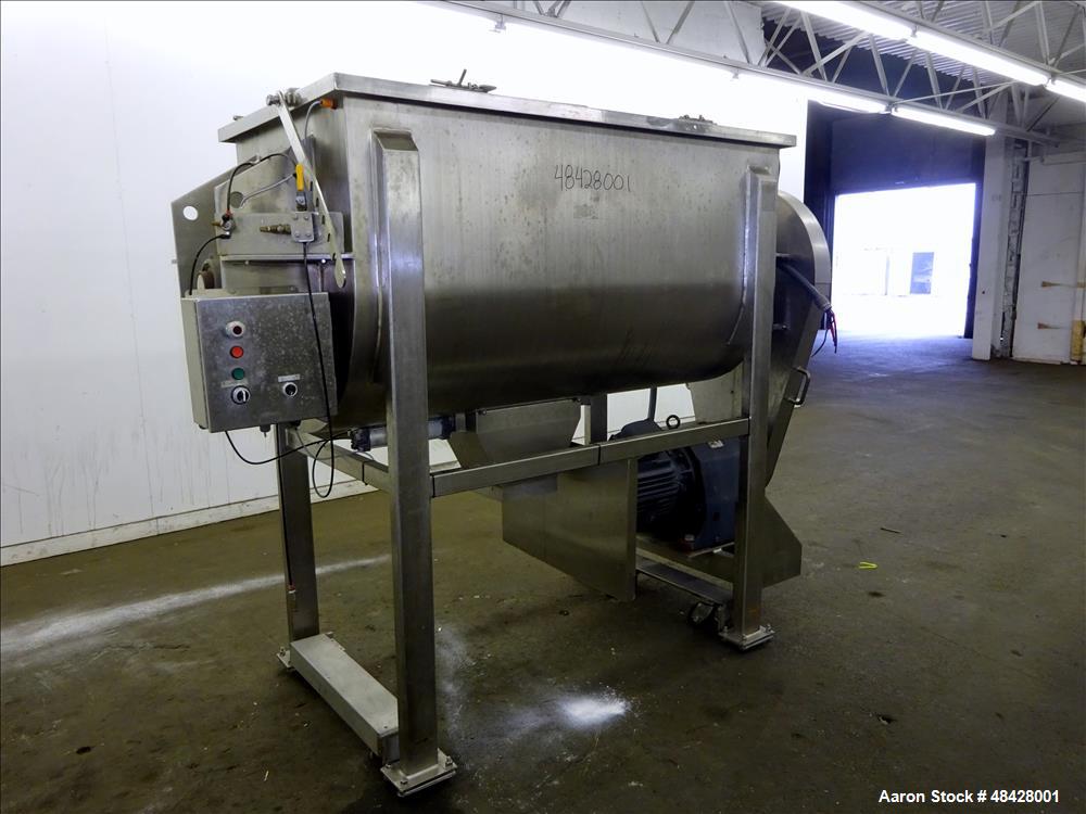 Used Paul O. Abbe Double Spiral Ribbon Blender, Approximately 37.5 Cubic Foot,