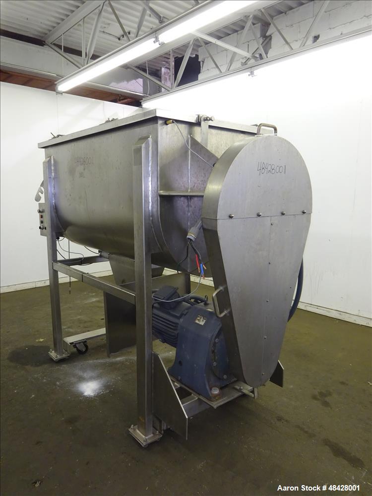 Used Paul O. Abbe Double Spiral Ribbon Blender, Approximately 37.5 Cubic Foot,