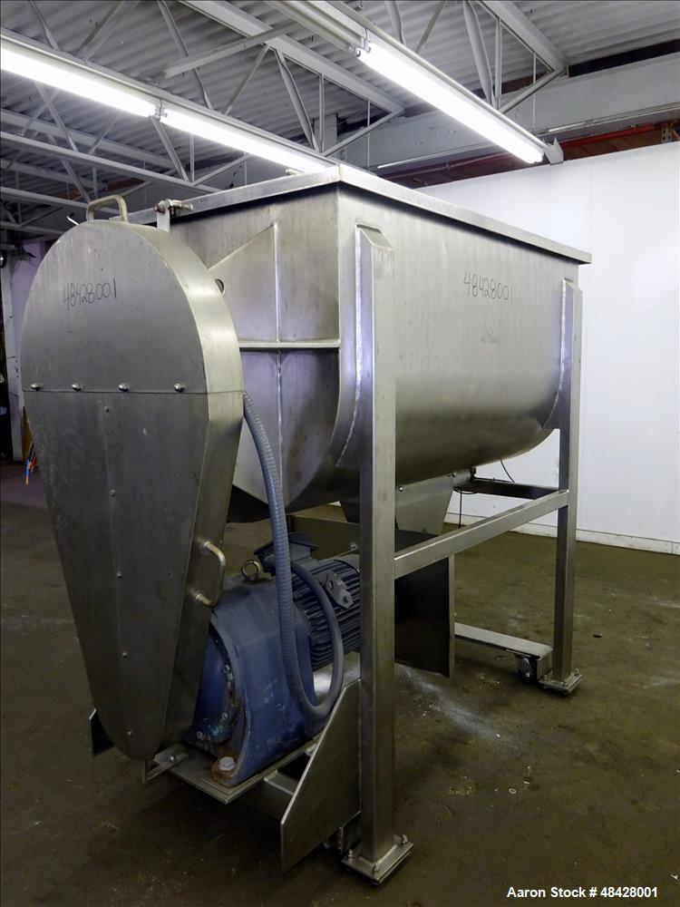 Used Paul O. Abbe Double Spiral Ribbon Blender, Approximately 37.5 Cubic Foot,
