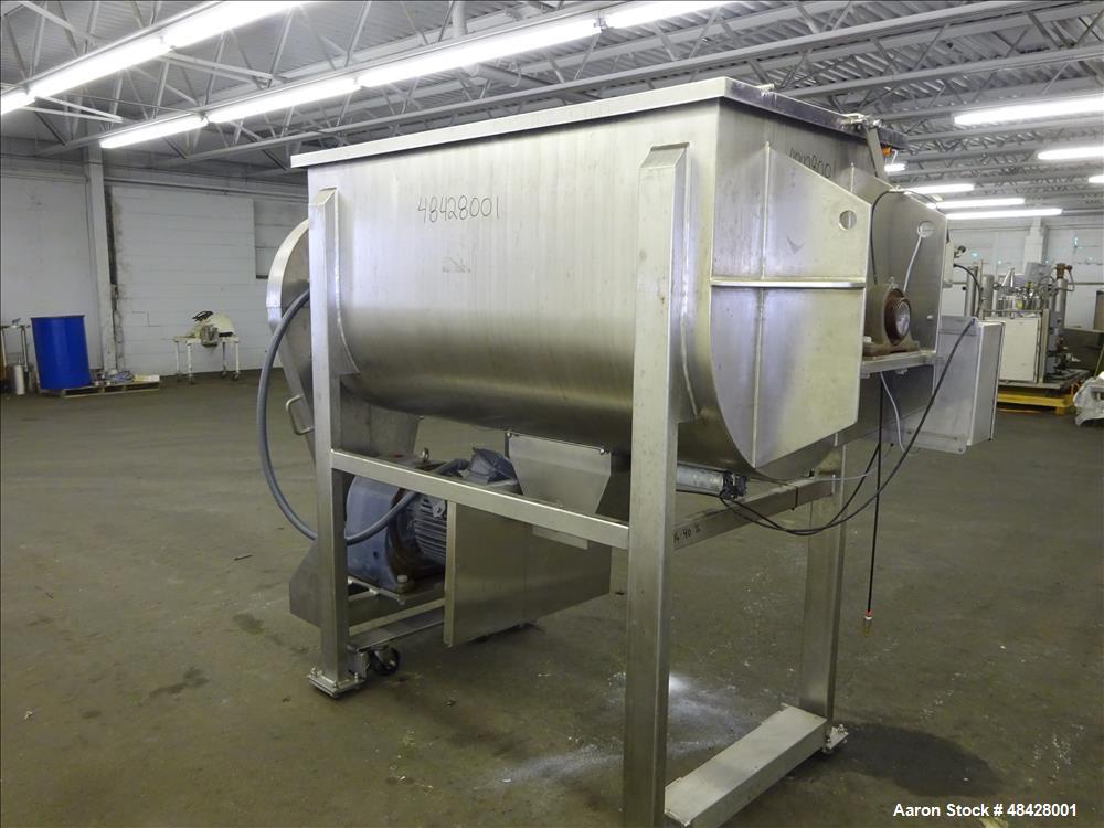 Used Paul O. Abbe Double Spiral Ribbon Blender, Approximately 37.5 Cubic Foot,