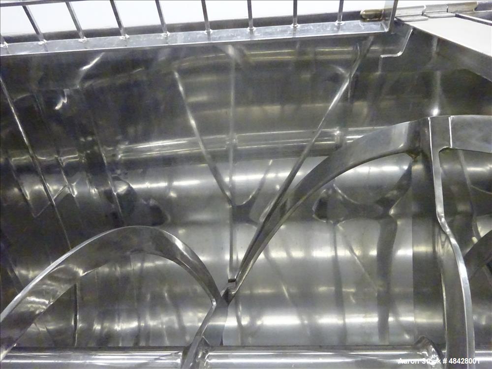 Used Paul O. Abbe Double Spiral Ribbon Blender, Approximately 37.5 Cubic Foot,