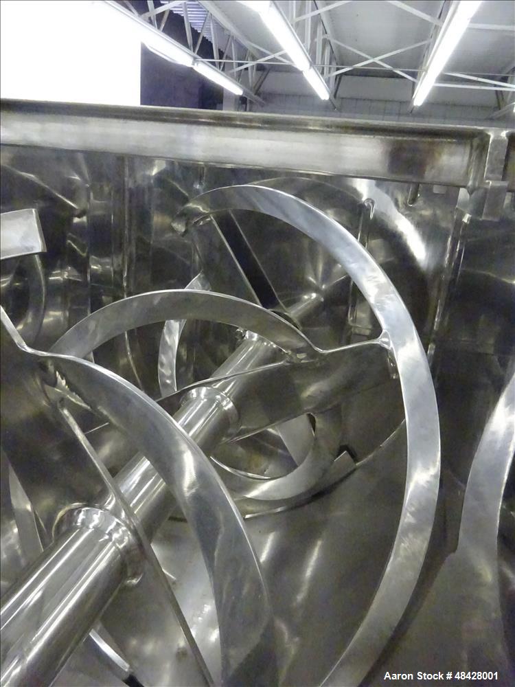 Used Paul O. Abbe Double Spiral Ribbon Blender, Approximately 37.5 Cubic Foot,