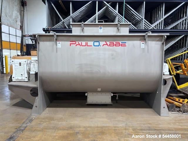 Used Paul O. Abbe RB-165 Ribbon Blender | 165 Cu Ft Stainless Steel Food Grade Mixer