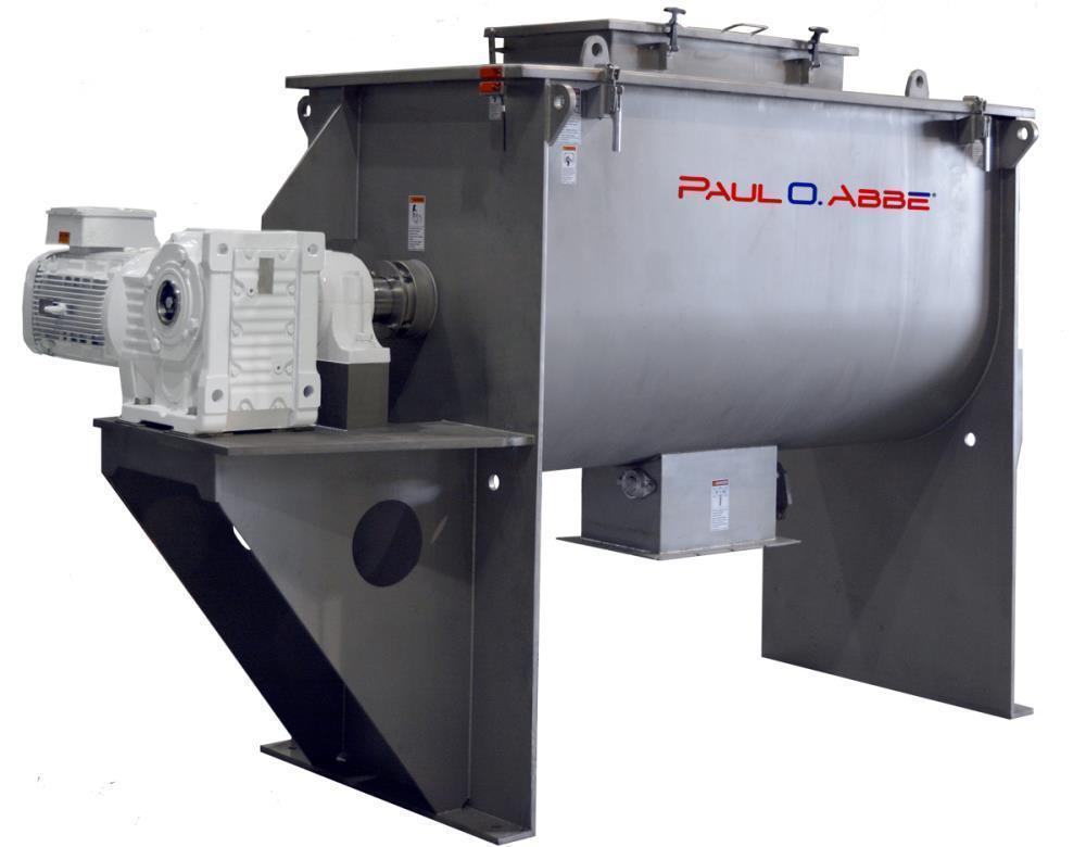 New- Paul O. Abbe, Model RB-315 Ribbon Blender. 315 Cubic Foot working capacity. 356 Cubic Foot total volume. Type 304 stain...