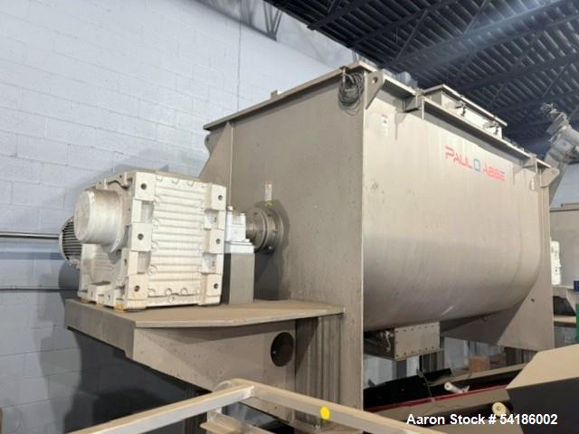 Used Paul O. Abbe RB-315 Ribbon Blender – 315 Cu Ft Stainless Steel Food Grade Industrial Mixer