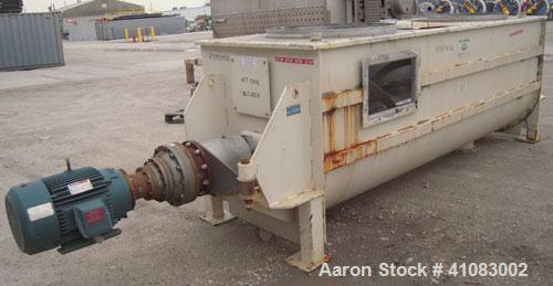 Used Stainless Steel Phlauer/A & J Mixing Heavy Duty Double Spiral Ribbon Blender, Model AJDR4010, 100 cubic feet working capacity