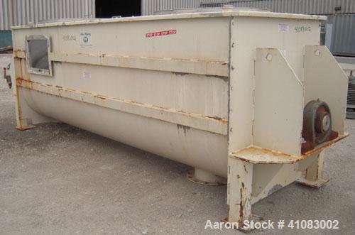 Used Stainless Steel Phlauer/A & J Mixing Heavy Duty Double Spiral Ribbon Blender, Model AJDR4010, 100 cubic feet working capacity