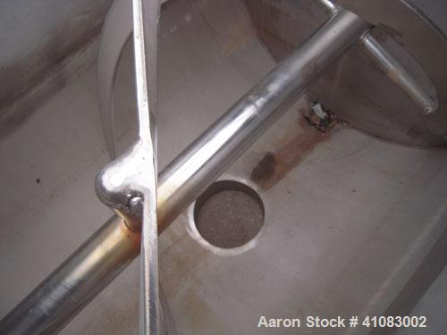Used Stainless Steel Phlauer/A & J Mixing Heavy Duty Double Spiral Ribbon Blender, Model AJDR4010, 100 cubic feet working capacity