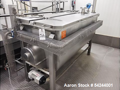 Used Precision Stainless 37 Cu Ft (300 Gallon) Jacketed Double Ribbon Blender | 150 PSI Jacket | 5 HP Drive | Bottom Knife-Gate Discharge