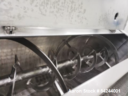 Used Precision Stainless 37 Cu Ft (300 Gallon) Jacketed Double Ribbon Blender | 150 PSI Jacket | 5 HP Drive | Bottom Knife-Gate Discharge