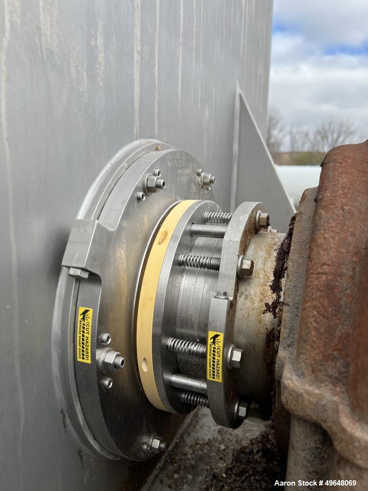 Used 316 Stainless Steel Double Spiral Ribbon Blender. Approximate 270 Cubic Foot working capacity. Non-Jacketed trough approximately 144" L x 60" W x 66" Deep. Open top, no cover. Approximate 10" di...