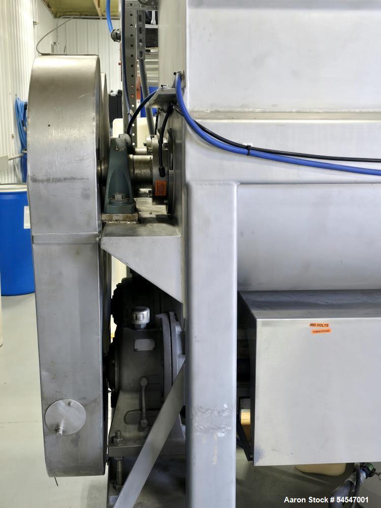 Used Rietz RS-28-K5408 Dual Shaft Double Ribbon Blender – 60 Cu. Ft. Working Capacity – 304 Stainless Steel