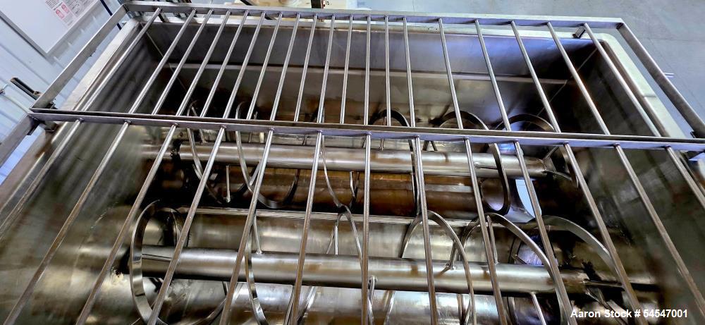 Used Rietz RS-28-K5408 Dual Shaft Double Ribbon Blender – 60 Cu. Ft. Working Capacity – 304 Stainless Steel